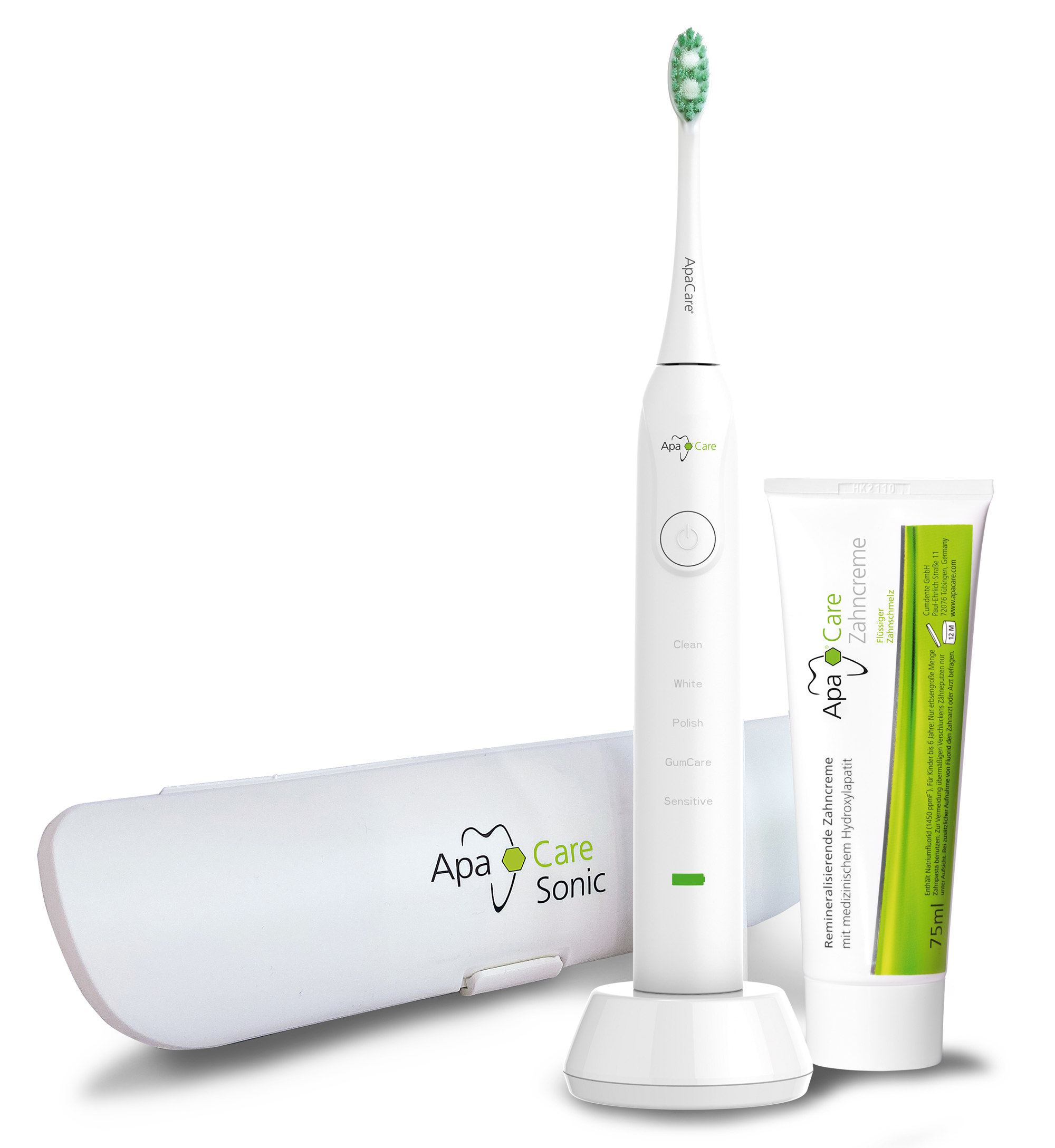 Estojo de viagem Sonic para a escova de dentes  ApaCare Sonic com 2 suportes de escova sobresselentes