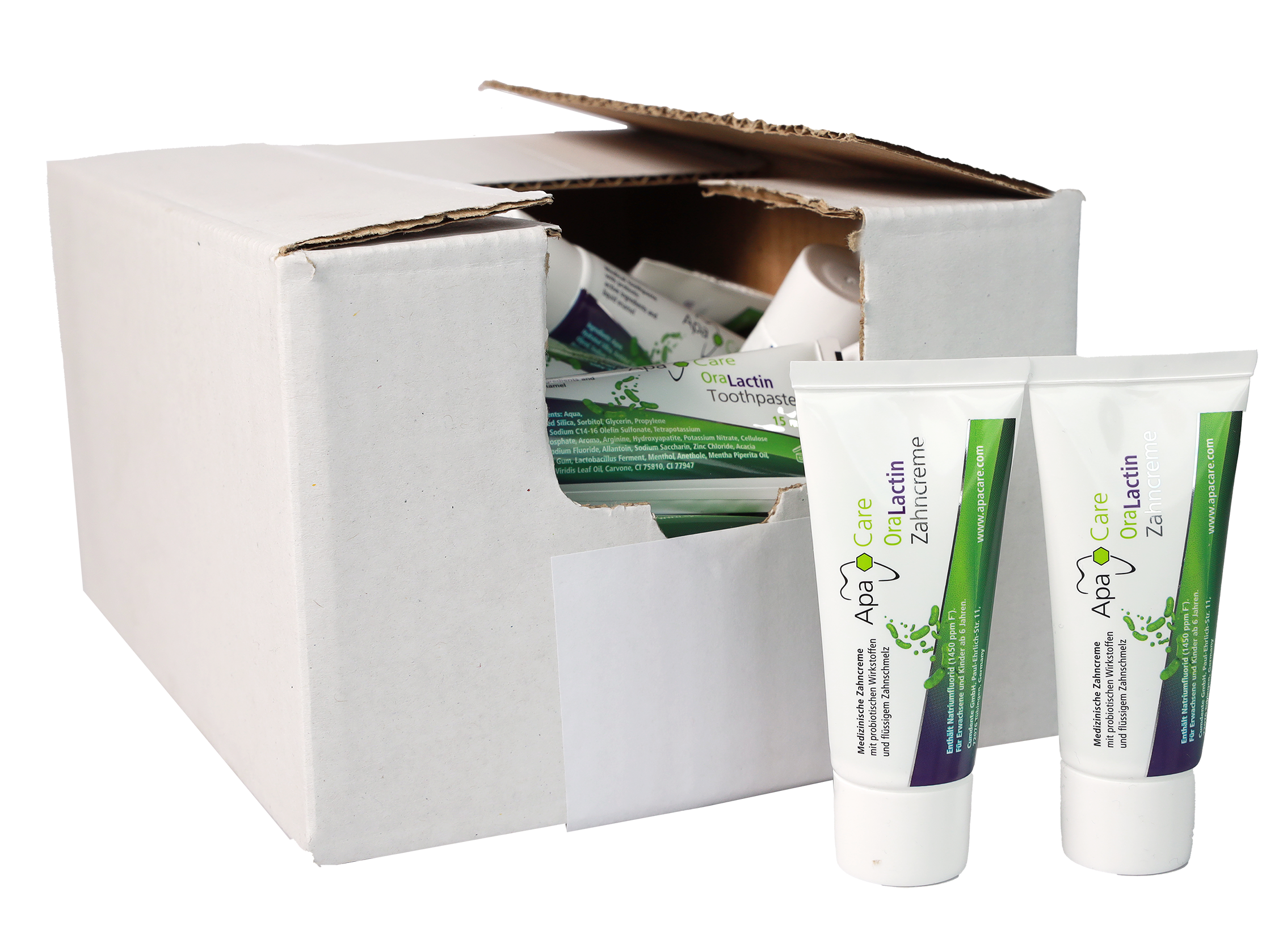 Embalagem promocional pasta de dentes remineralizante 40 unidades.