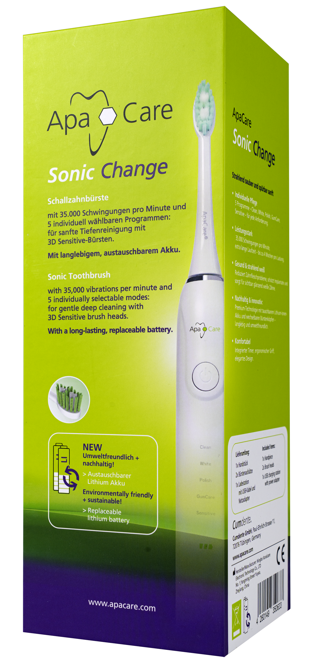 ACCU Change Sonic escova de dentes sónica