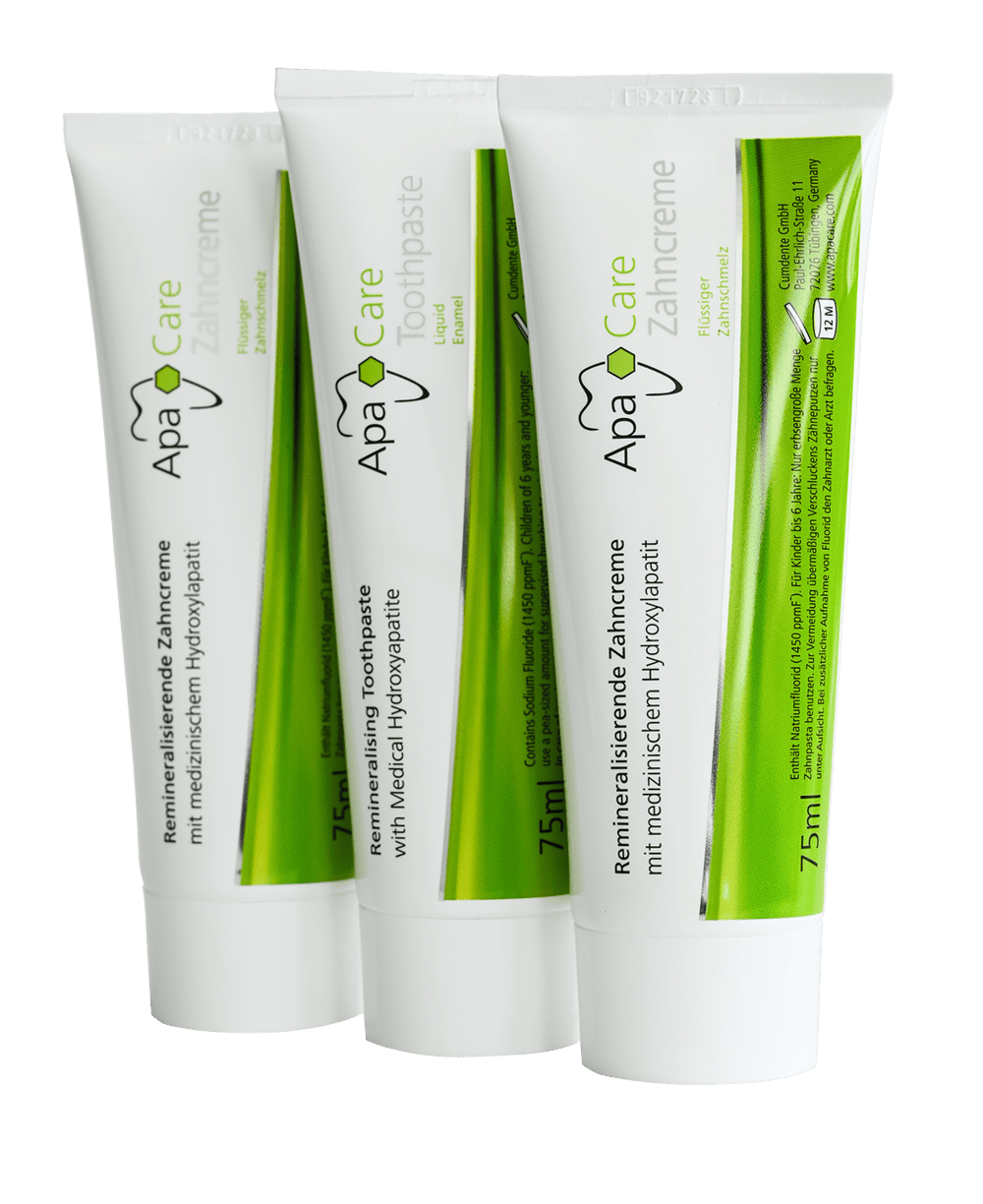 3x Pasta dentífrica remineralizante com esmalte dentário líquido