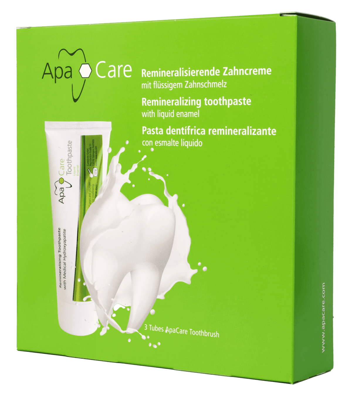 3x Pasta dentífrica remineralizante com esmalte dentário líquido
